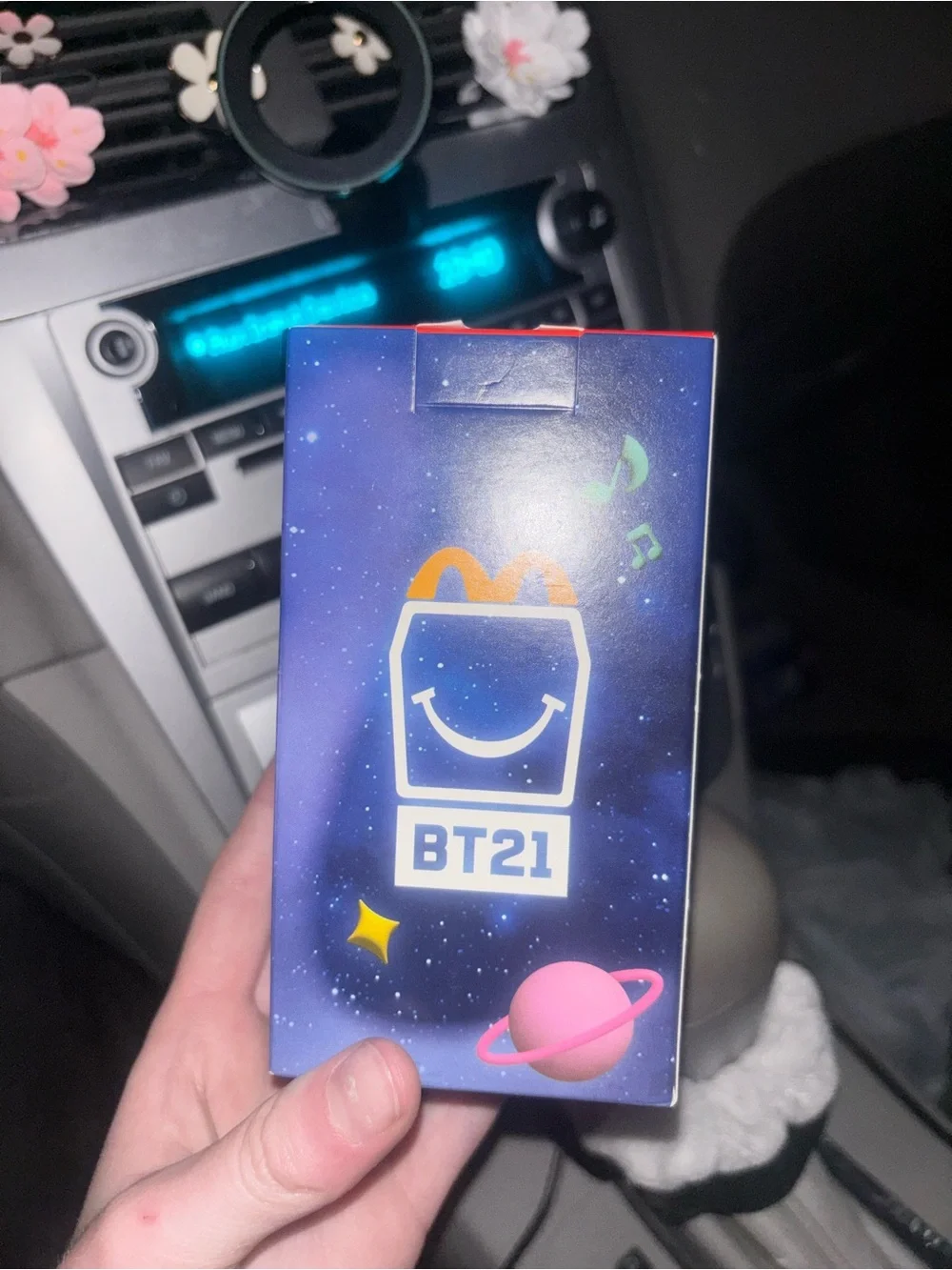 RJ Space Plush Figure Box — Navy Blue with White Character